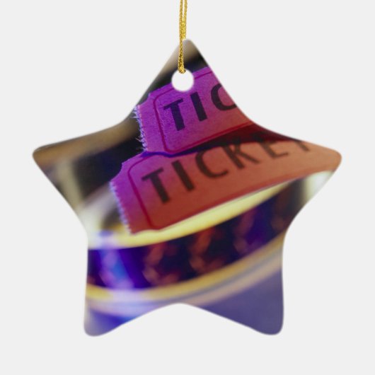 Spool van tickets keramisch ornament (Voorkant)