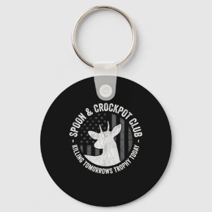 Spoon And Crockpot Club Funny Deer Hunting Sleutelhanger