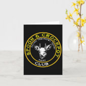 Spoon en Crockpot Club Grappig Jachtontwerp Kaart (Gele Bloem)