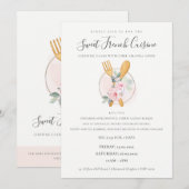 Spoon Fork Floral Bakery Cooking Class Invite Bedankkaart (Voorkant / Achterkant)