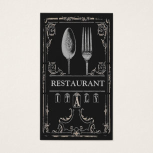 Spoon Fork Italiaans restaurant Chef Visitekaartje