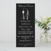 Spoon & Fork Wedding Rehearsal Dinner Invitations Kaart (Staand voorkant)