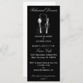 Spoon & Fork Wedding Rehearsal Dinner Invitations Kaart (Voorkant / Achterkant)