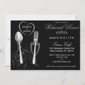 Spoon & Fork Wedding Rehearsal Dinner Invitations Kaart (Voorkant)
