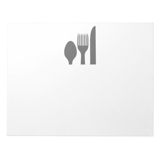 Spoon Knife Fork Graphic Notitieblok (Voorkant)