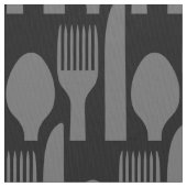 Spoon Knife Fork Graphic Stof (Close Up)