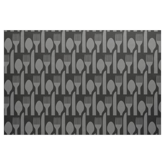 Spoon Knife Fork Graphic Stof (Fat Quarter)