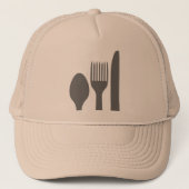 Spoon Knife Fork Graphic Trucker Pet (Voorkant)