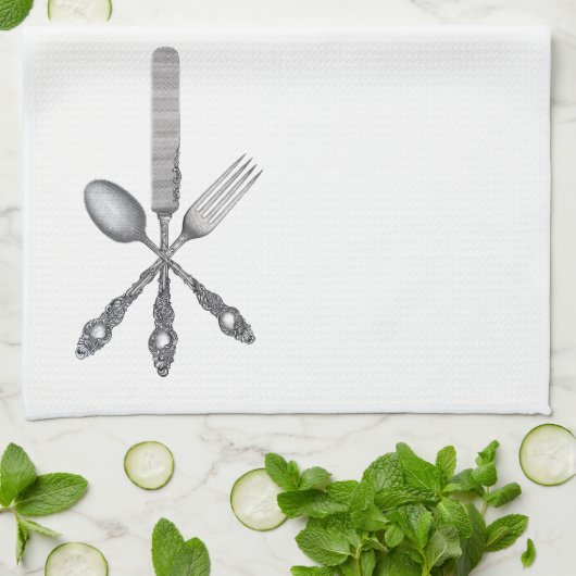 Spoon, Knife, Fork - Keukenhanddoek (Gevouwen)