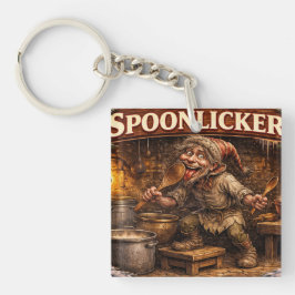 Spoon Licker Icelandic Yule Lad postcard  Sleutelhanger