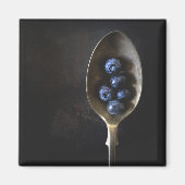 "SPOON OF BLUEBERRIES" FOOD REFRIDGERATOR MAGNET (Voorkant)