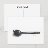 Spoon pencil drawing postcard briefkaart (Voorkant / Achterkant)