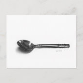 Spoon pencil drawing postcard briefkaart (Voorkant)
