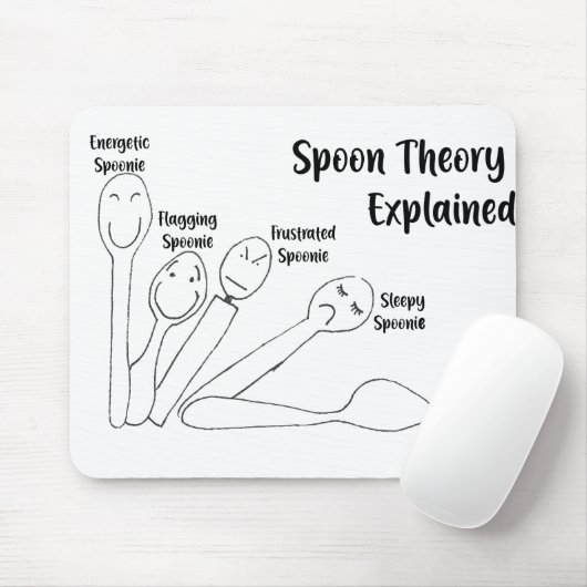 Spoon Theory uitgelegd Muismat (Met muis)