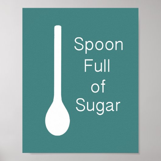 Spoon vol met Poster suiker (Voorkant)