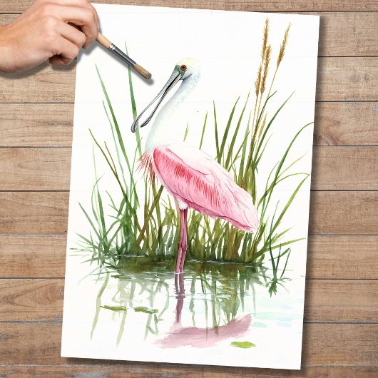 Spoonbill 3 Decoupage Papier