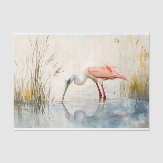 Spoonbill 6 Decoupage Papier (Voorkant)