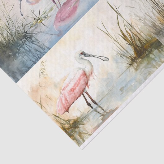 Spoonbill Collage 1 Decoupage Papier (Detail)