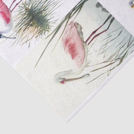 Spoonbill Collage 2 Decoupage Papier (Detail)