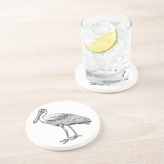 Spoonbill Zandsteen Onderzetter (Zijkant)