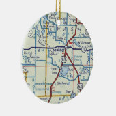 Spooner WI-kaart Keramisch Ornament (Rechts)