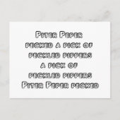 Spoonerized Tongue Twisters beroemd gemaakt door P Briefkaart (Voorkant)