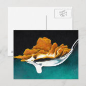Spoonful of Cereal and Milk Painting Post Card Briefkaart (Voorkant / Achterkant)