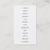 spoonfulsofdoodles.com visitekaartje (Achterkant)