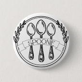 Spoonie Chronic Illness Awareness Button (Voorkant)