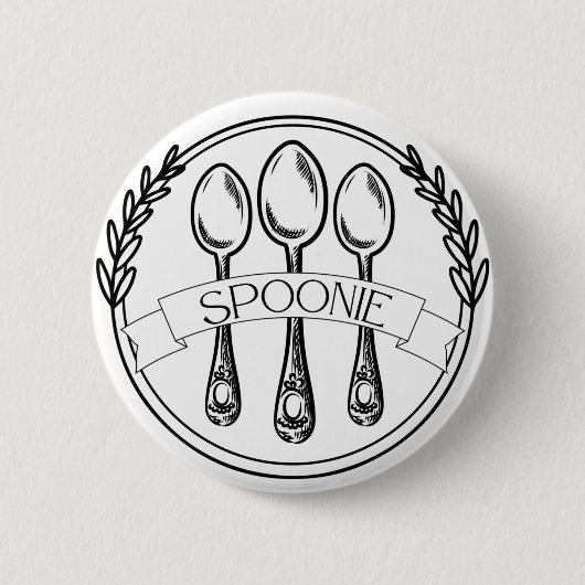 Spoonie Chronic Illness Awareness Button (Voorkant)