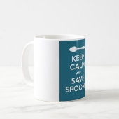 Spoonie-Keep Calm en spaar Spoons-Chronische Onluc Koffiemok (Voorkant links)