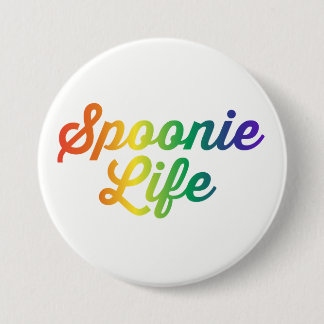 Spoonie Life Button (regenboog)