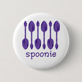 Spoonie (Paars) Ronde Button 5,7 Cm (Voorkant)