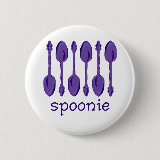 Spoonie (Paars) Ronde Button 5,7 Cm (Voorkant)