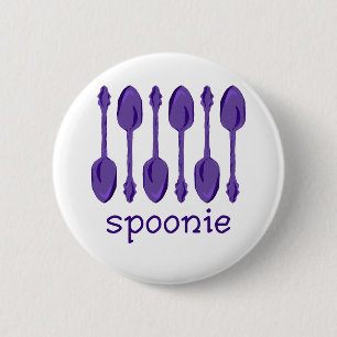 Spoonie (Paars) Ronde Button 5,7 Cm