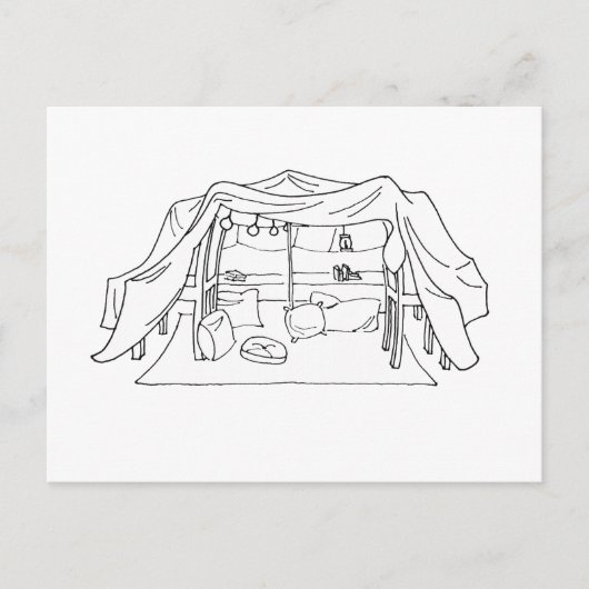 Spoonie-Pillow/Blanket Fort-Chronic Illness Briefkaart (Voorkant)