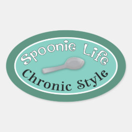 Spoonie Style - Diner Green Ovale Sticker