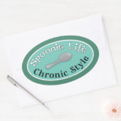 Spoonie Style - Diner Green Ovale Sticker (Envelop)