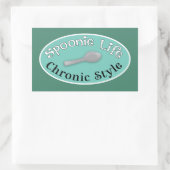 Spoonie Style - Diner Green Rechthoekige Sticker (Tas)