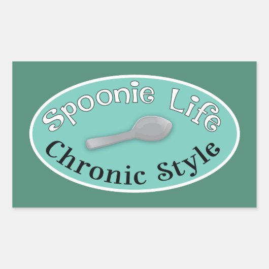 Spoonie Style - Diner Green Rechthoekige Sticker (Voorkant)
