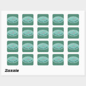 Spoonie Style - Diner Green Vierkante Sticker (Vel)