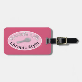 Spoonie Style - Roze Bagagelabel