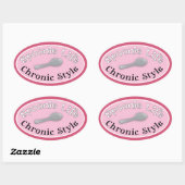 Spoonie Style - Roze Ovale Sticker (Vel)
