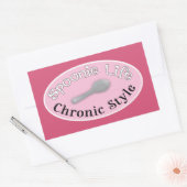 Spoonie Style - Roze Rechthoekige Sticker (Envelop)