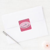 Spoonie Style - Roze Vierkante Sticker (Envelop)