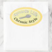 Spoonie Style - Zacht geel Ovale Sticker (Tas)