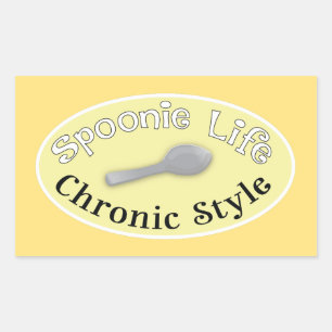 Spoonie Style - Zacht geel Rechthoekige Sticker