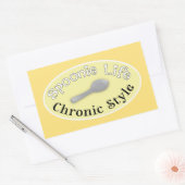 Spoonie Style - Zacht geel Rechthoekige Sticker (Envelop)