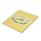 Spoonie Style - Zacht geel Tegeltje (Zijkant)