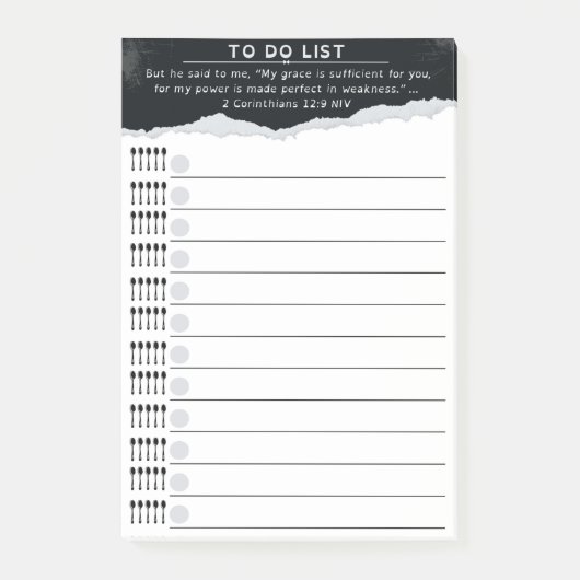 Spoonie To-Do List Post-it® Notes (Voorkant)